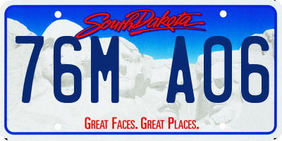 SD license plate 76MA06