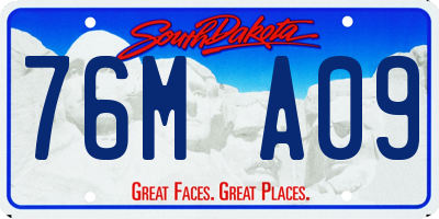 SD license plate 76MA09
