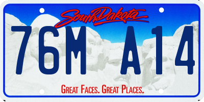 SD license plate 76MA14
