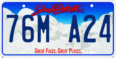 SD license plate 76MA24