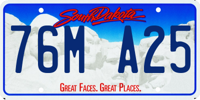 SD license plate 76MA25