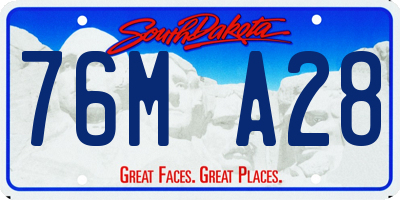SD license plate 76MA28