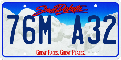 SD license plate 76MA32
