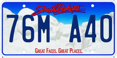 SD license plate 76MA40