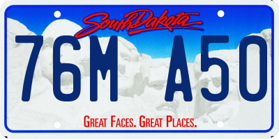 SD license plate 76MA50