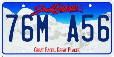 SD license plate 76MA56