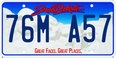 SD license plate 76MA57