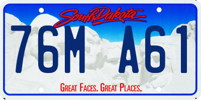 SD license plate 76MA61