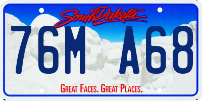 SD license plate 76MA68