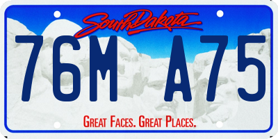 SD license plate 76MA75