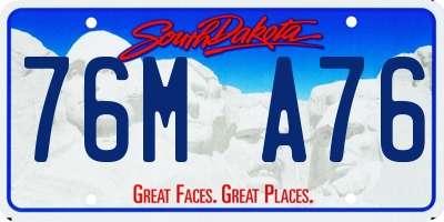 SD license plate 76MA76