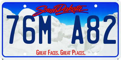 SD license plate 76MA82