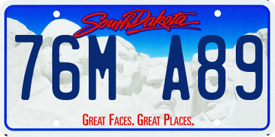 SD license plate 76MA89