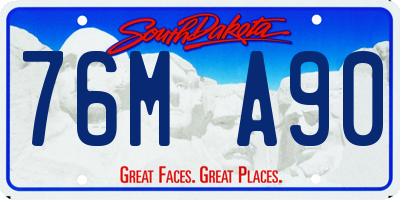 SD license plate 76MA90