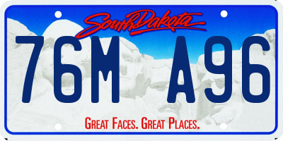 SD license plate 76MA96