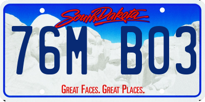 SD license plate 76MB03
