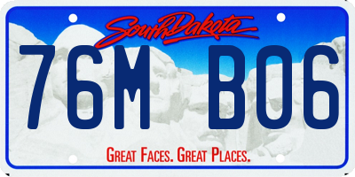 SD license plate 76MB06