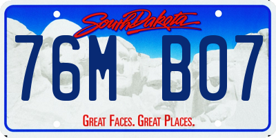SD license plate 76MB07