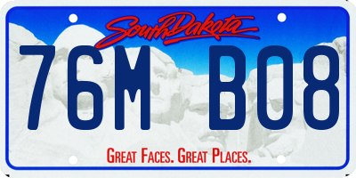 SD license plate 76MB08