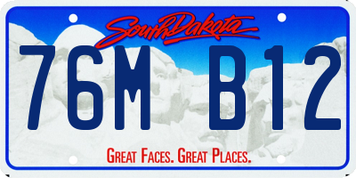 SD license plate 76MB12