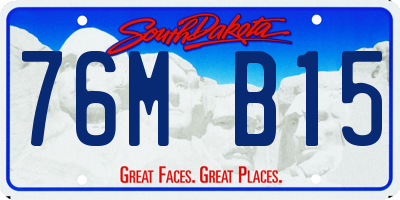 SD license plate 76MB15