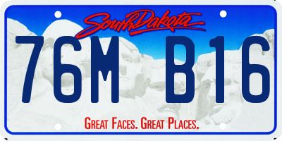 SD license plate 76MB16