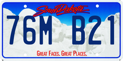 SD license plate 76MB21