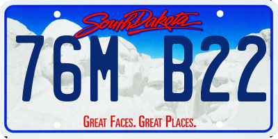 SD license plate 76MB22