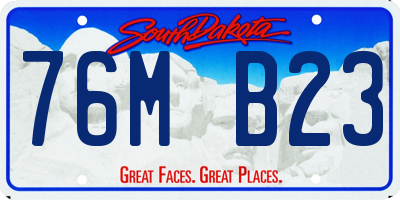 SD license plate 76MB23