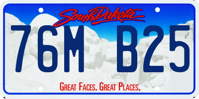 SD license plate 76MB25