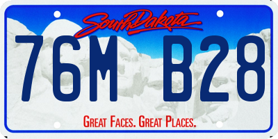 SD license plate 76MB28