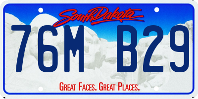 SD license plate 76MB29
