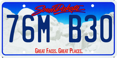 SD license plate 76MB30