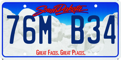 SD license plate 76MB34