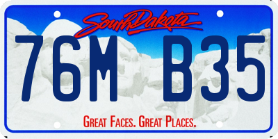 SD license plate 76MB35