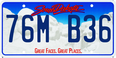 SD license plate 76MB36