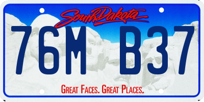 SD license plate 76MB37