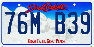SD license plate 76MB39