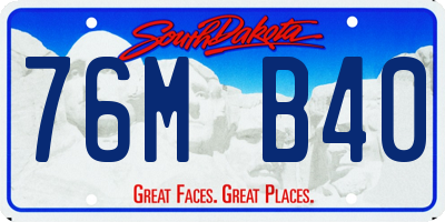 SD license plate 76MB40