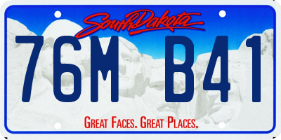 SD license plate 76MB41