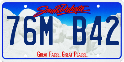SD license plate 76MB42