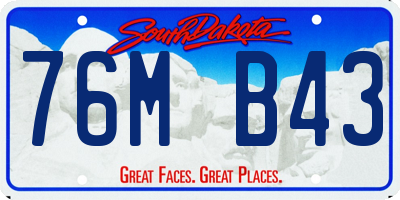SD license plate 76MB43