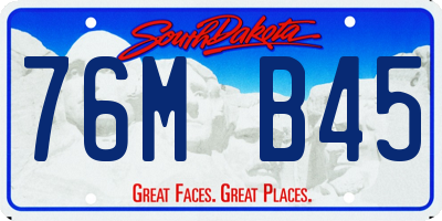 SD license plate 76MB45