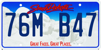 SD license plate 76MB47