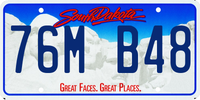 SD license plate 76MB48