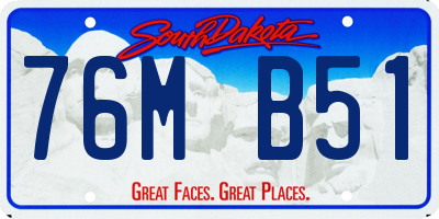 SD license plate 76MB51