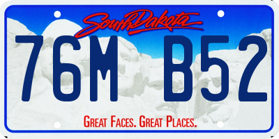 SD license plate 76MB52