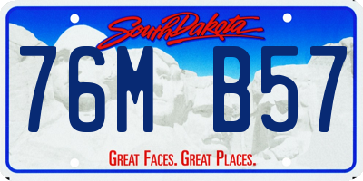 SD license plate 76MB57