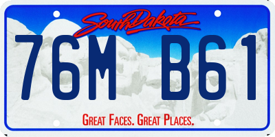 SD license plate 76MB61