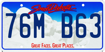 SD license plate 76MB63